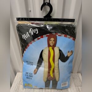 Hot Dog Costume for Adults Red and Yellow